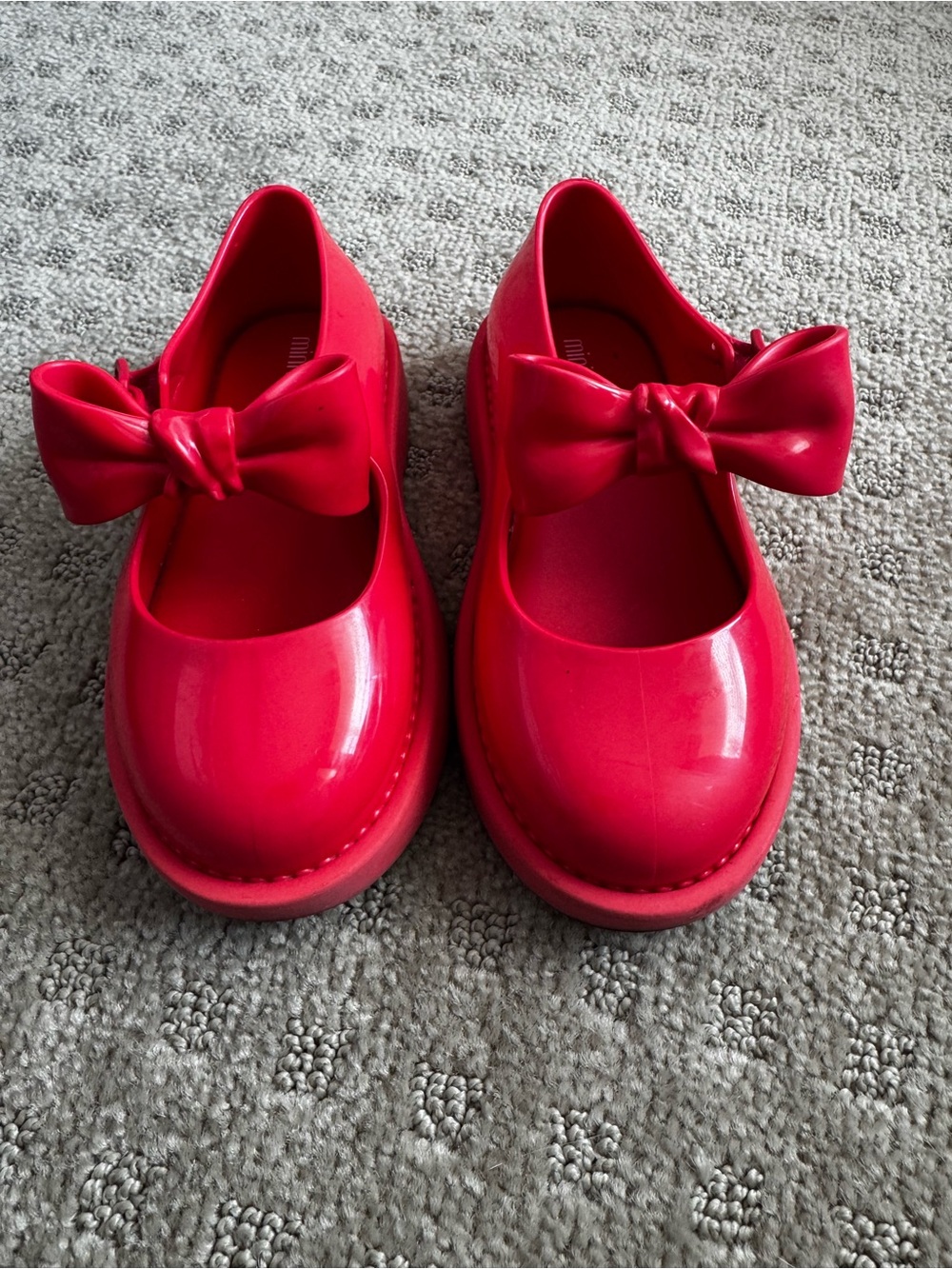 Mini Melissa Blair Red Bow Mary Jane Jelly Flats Girls 9 Toddler